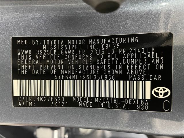 2025 Toyota Corolla LE CVT - 22924412 - 45