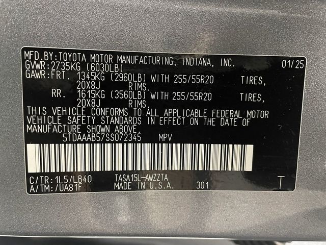 2025 Toyota Grand Highlander Platinum AWD - 22954594 - 51