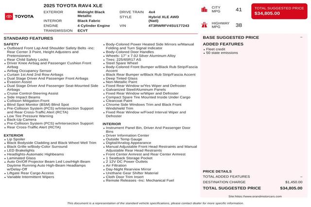 2025 Toyota RAV4 Hybrid XLE AWD - 23071464 - 2