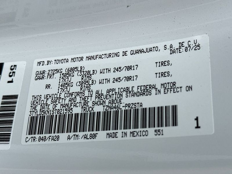 2025 Toyota Tacoma 4WD SR Double Cab 5' Bed Automatic - 22960075 - 22