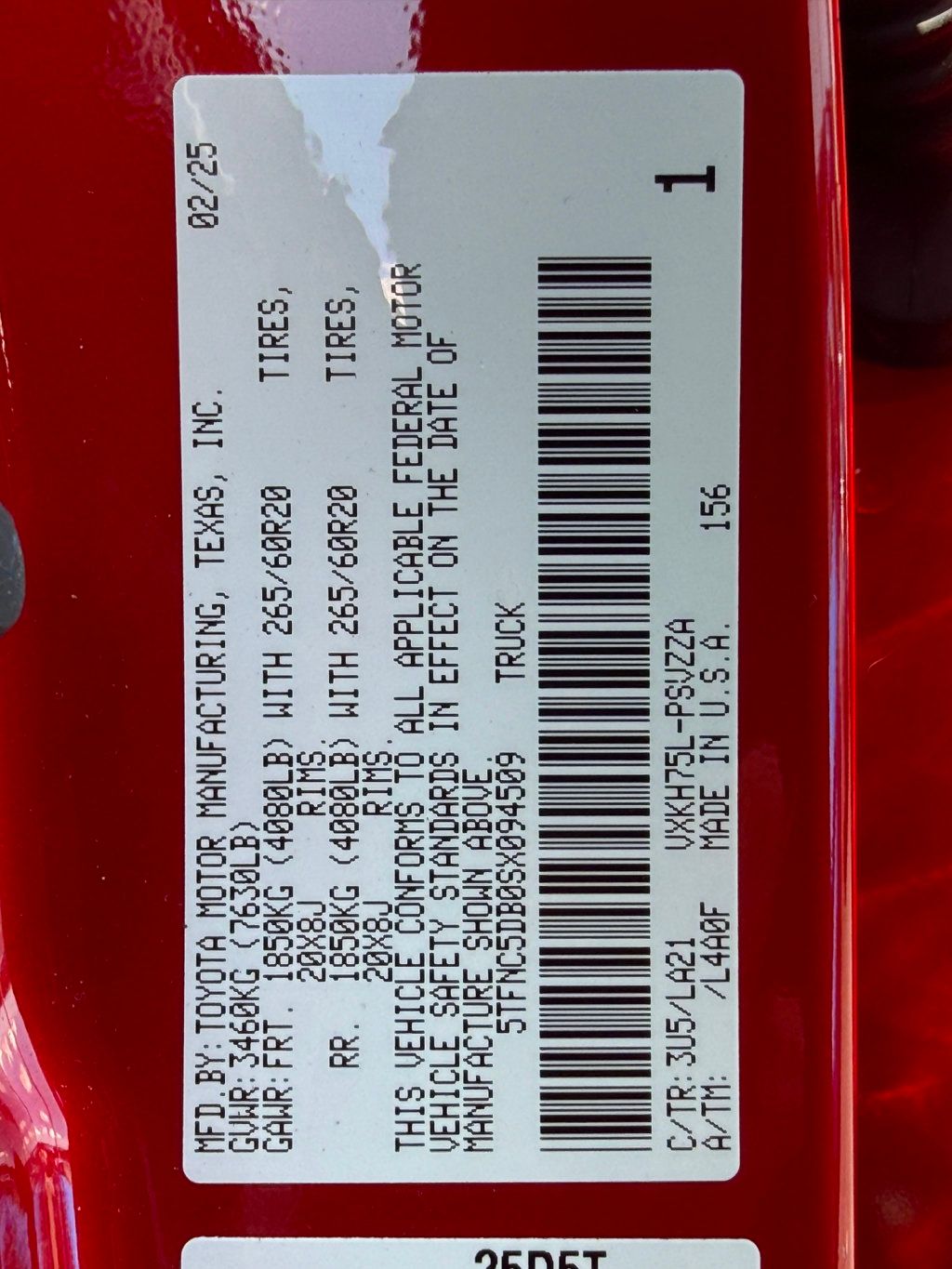 2025 Toyota Tundra 4WD Platinum Hybrid CrewMax 5.5' Bed - 23040338 - 44