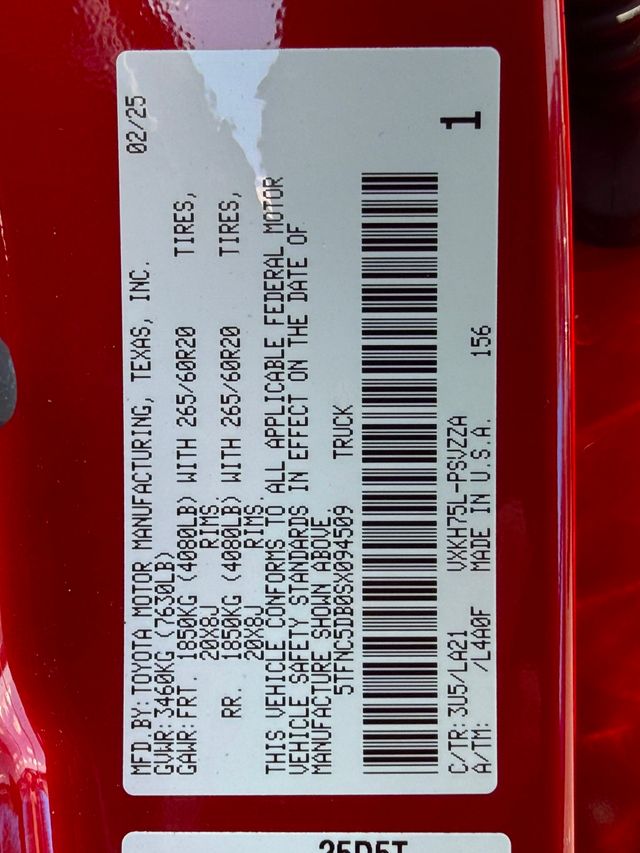 2025 Toyota Tundra 4WD Platinum Hybrid CrewMax 5.5' Bed - 23040338 - 44