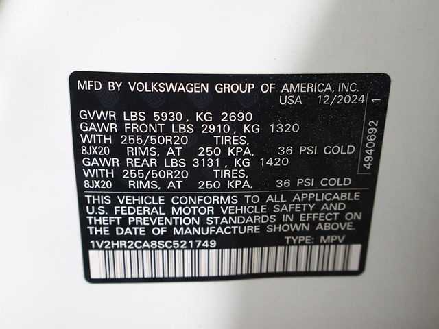 2025 Volkswagen Atlas 2.0T SE w/Technology 4MOTION - 23038930 - 52