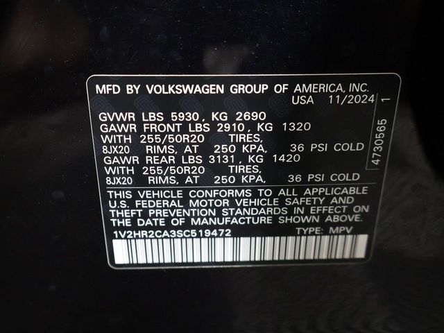 2025 Volkswagen Atlas 2.0T SE w/Technology 4MOTION - 23079799 - 53