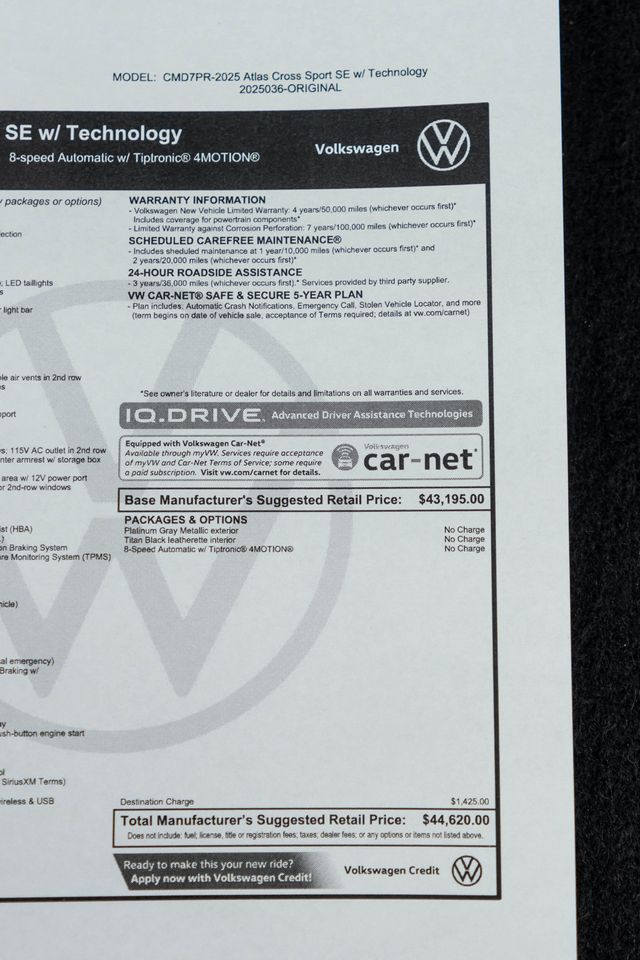 2025 Volkswagen Atlas Cross Sport 2.0T SE w/Technology 4MOTION - 22959415 - 47