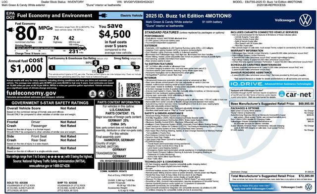 2025 Volkswagen ID. Buzz 1st Edition 4MOTION w/Two-Tone - 23088418 - 3