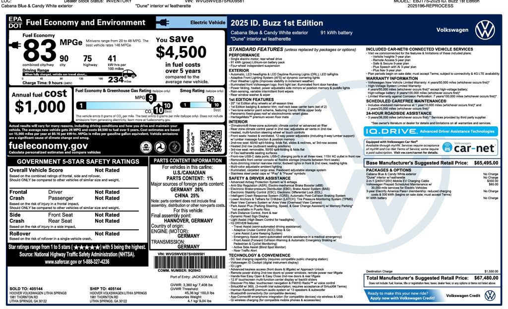2025 Volkswagen ID. Buzz FIRST EDITION - 23088421 - 2