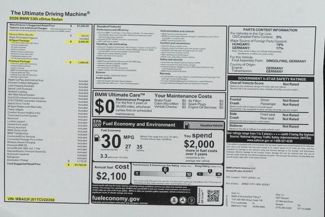 2026 BMW 5 Series 530i xDrive - 22969690 - 54