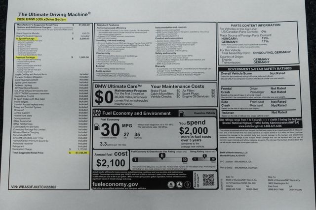 2026 BMW 5 Series 530i xDrive - 22969692 - 53