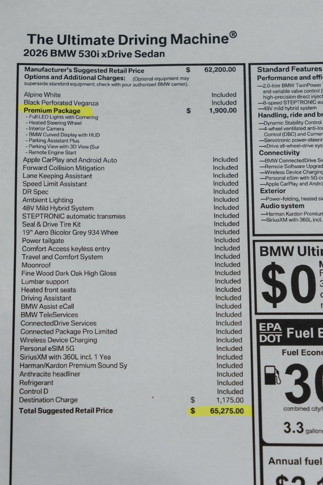 2026 BMW 5 Series 530i xDrive - 23050063 - 54