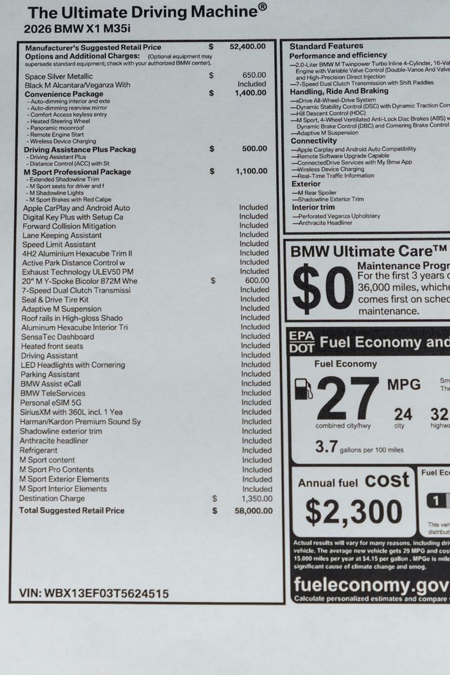 2026 BMW X1 M35i Sports Activity Vehicle - 23070618 - 48