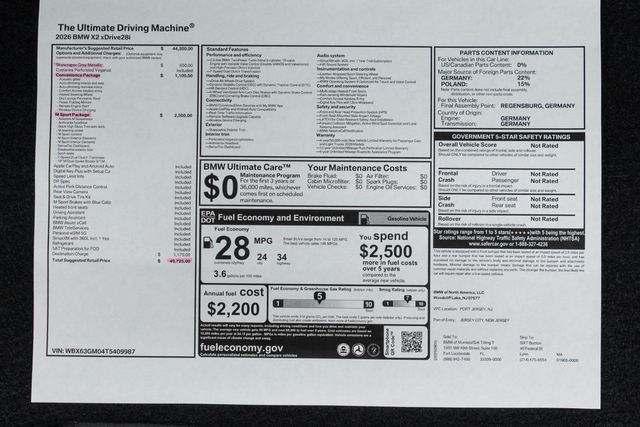 2026 BMW X2 xDrive28i Sports Activity - 23014665 - 49
