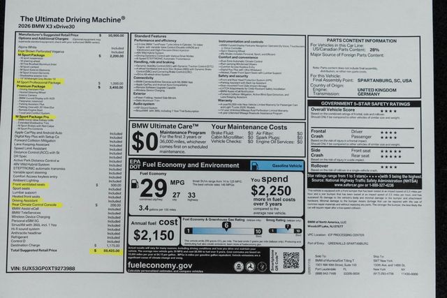 2026 BMW X3 30 xDrive Sports Activity Vehicle - 23056602 - 53
