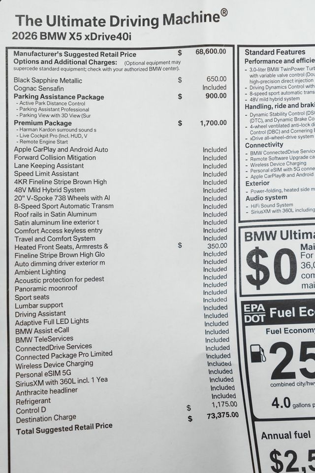 2026 BMW X5 xDrive40i Sports Activity Vehicle - 23017908 - 52