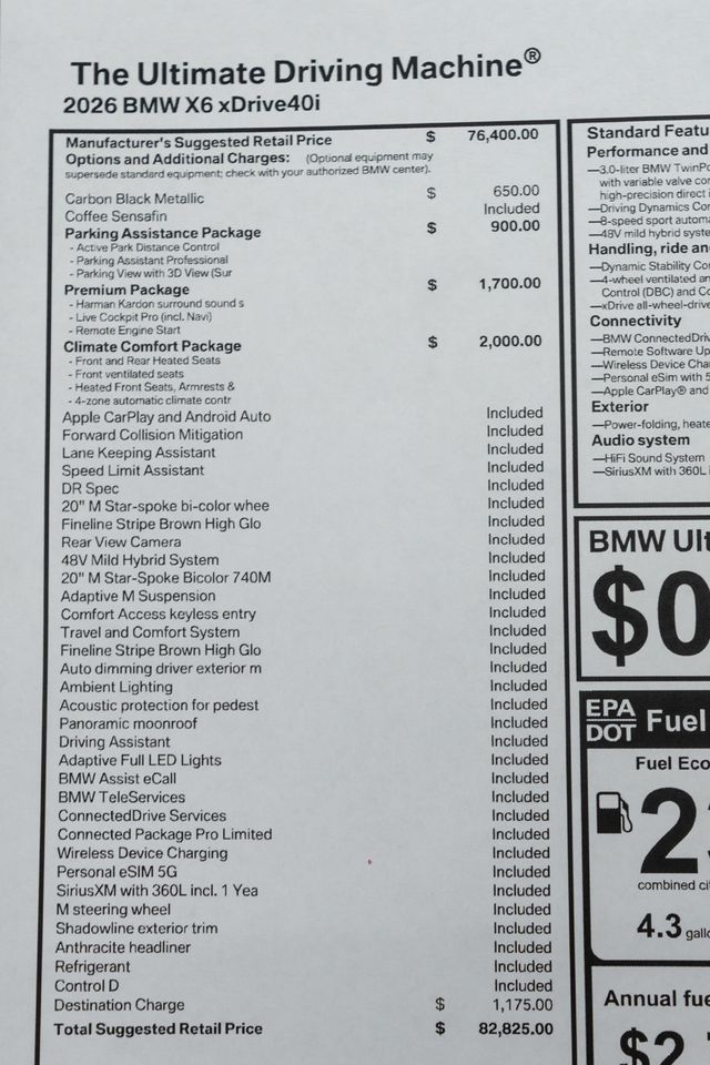 2026 BMW X6 xDrive40i Sports Activity - 23056621 - 57