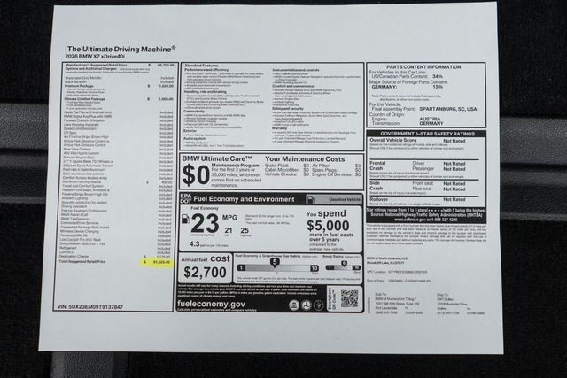 2026 BMW X7 xDrive40i Sports Activity Vehicle - 23056614 - 54