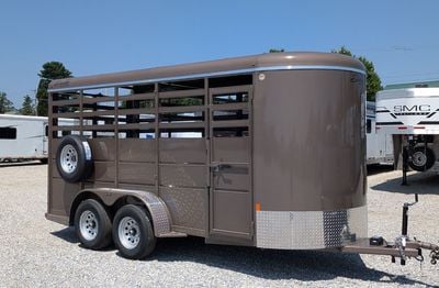2026 Delta 16' Stock Trailer with 8' Cut Gate