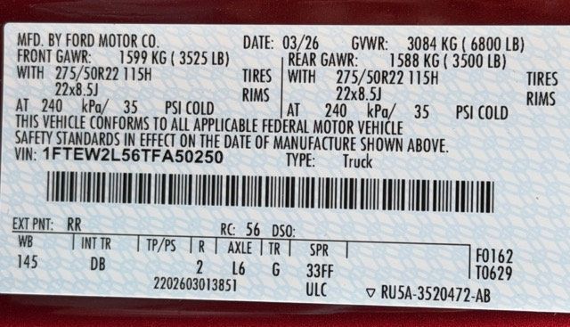 2026 Ford F-150 STX 4WD SuperCrew Supercharged - 23089848 - 42