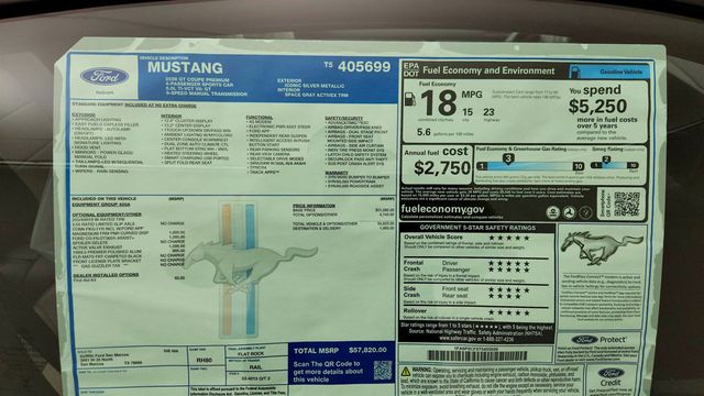 2026 Ford Mustang GT Premium Fastback w/ Active Valve Exhaust, Co-Pilot360 Assist+ - 23019275 - 24