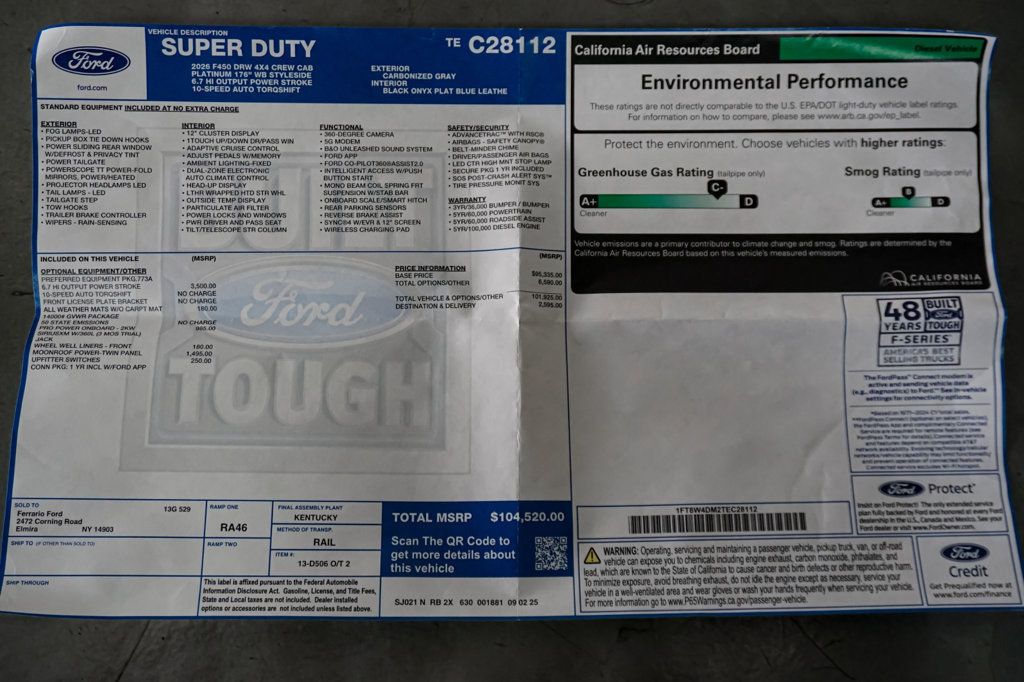 2026 Ford Super Duty F-450 DRW Platinum 4WD Crew Cab 8' Box - 23017218 - 96