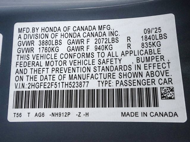 2026 Honda Civic Sport - 23077866 - 15