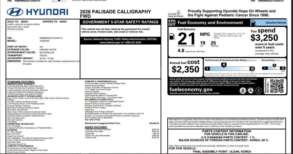 2026 Hyundai Palisade CALLIGRAPHY - 23059476 - 3