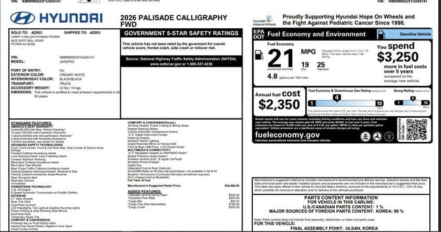 2026 Hyundai Palisade CALLIGRAPHY - 23059476 - 3