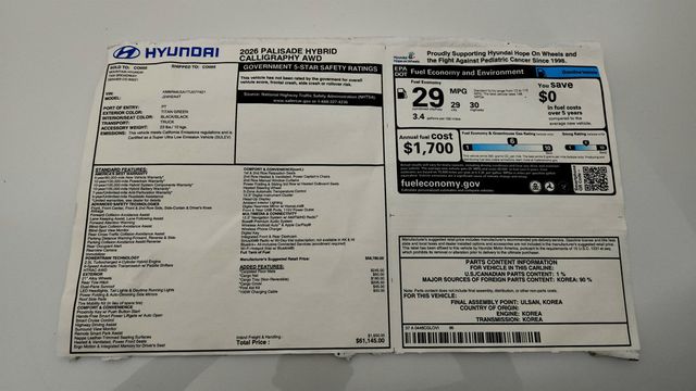 2026 Hyundai Palisade Hybrid Calligraphy AWD - 23031111 - 29