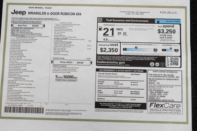2026 Jeep Wrangler Rubicon 4 Door 4x4 - 23033765 - 39