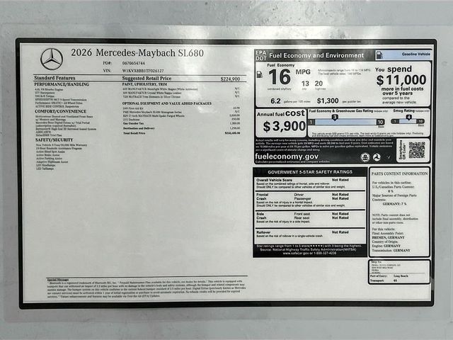 2026 Mercedes-Benz SL Maybach SL 680 Monogram Series Roadster - 23003941 - 16
