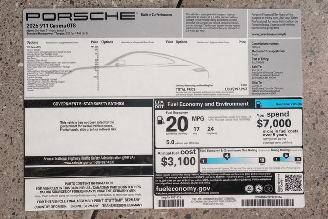 2026 Porsche 911 Carrera GTS Coupe - 23049083 - 52