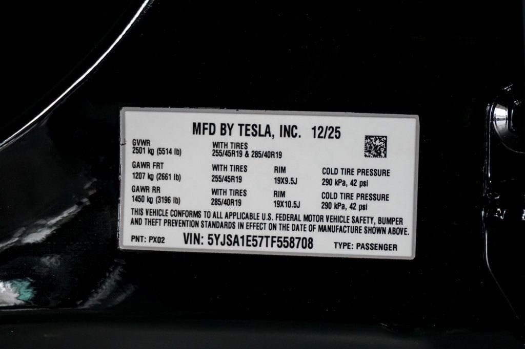 2026 Tesla Model S *Model S AWD* Black/Cream* *Brand New* *Only 95 Miles* - 23020195 - 20