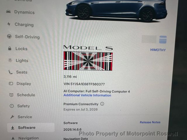 2026 Tesla Model S Plaid AWD - 23040723 - 23