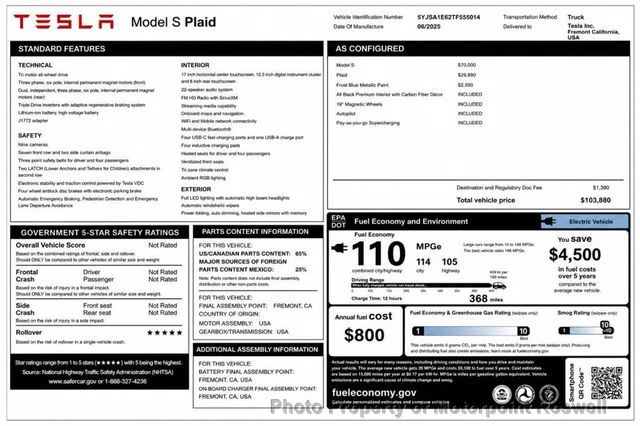 2026 Tesla Model S Plaid AWD - 23082577 - 3