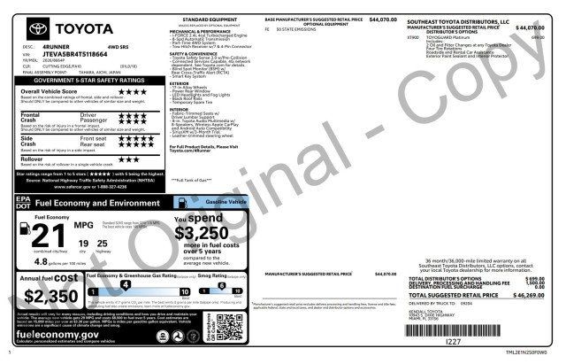 2026 Toyota 4Runner SR5 4WD - 23080208 - 21
