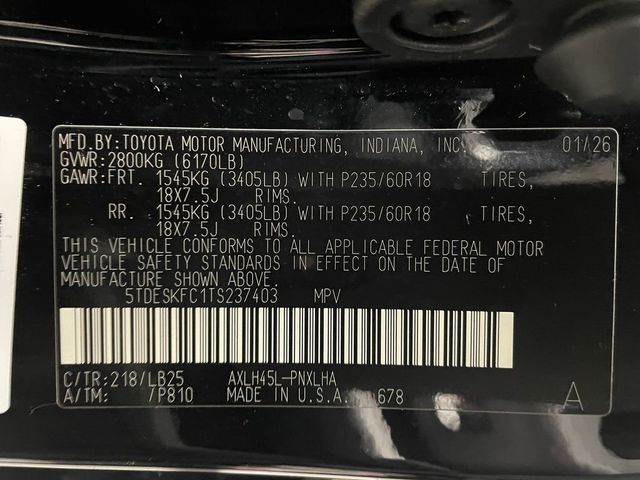 2026 Toyota Sienna Platinum AWD 7-Passenger - 22992791 - 52