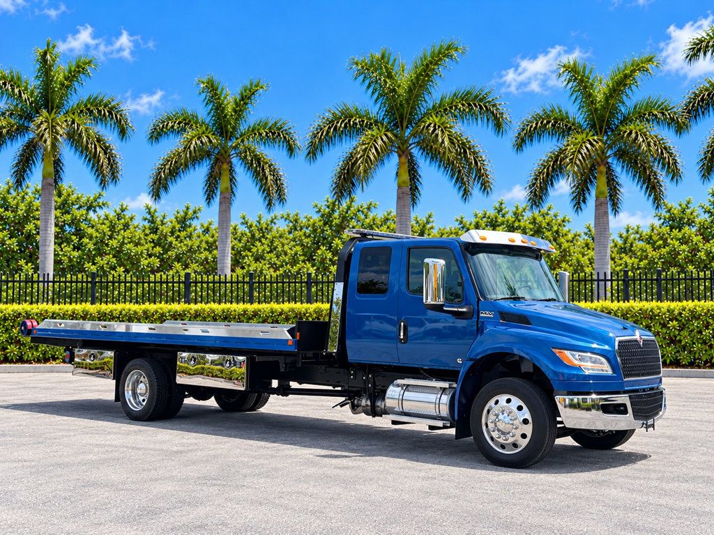 2027 International MV607 Extended Cab w/ 21' Advanced Fab Ground Deck Carrier Tow Truck - 23101654 - 1